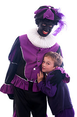 Image showing Zwarte Piet with child