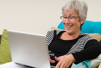 Image showing Senior Woman On A Laptop - 1