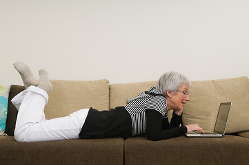 Image showing Senior Woman On A Laptop - 8