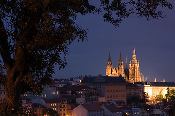 Image showing Saint Vitus's Cathedral at night