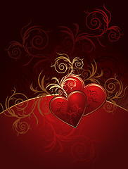 Image showing Floral valentines background