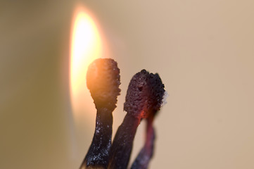 Image showing burning matches