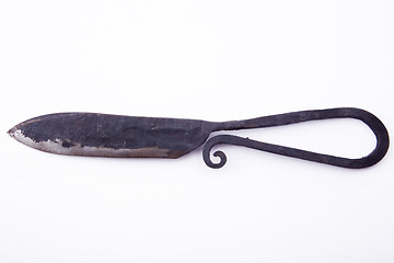 Image showing old knife made by blacksmith 