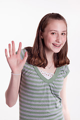 Image showing Girl Waving