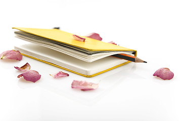 Image showing notebook and roses