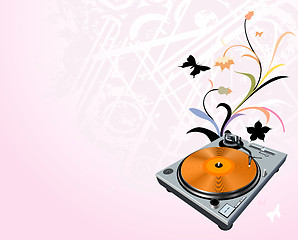 Image showing turntable and flowers