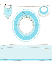 Image showing baby boy arrival design