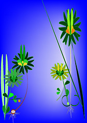 Image showing whimiscal flowers