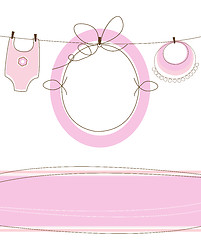 Image showing baby girl arrival design