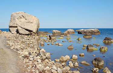 Image showing Sea and stones background