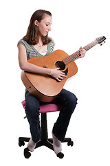 Image showing Teen Playing Guitar
