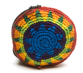 Image showing colorful change purse made in guatemala central america