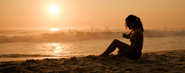 Image showing Beach babe