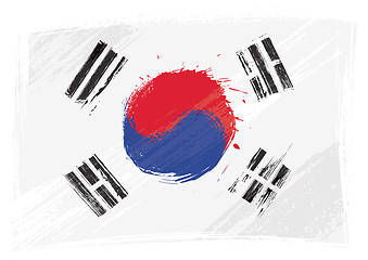 Image showing Grunge South Korea flag