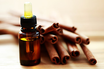 Image showing cinnamon essential oil