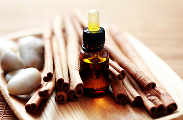 Image showing cinnamon essential oil