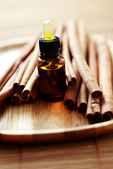 Image showing cinnamon essential oil