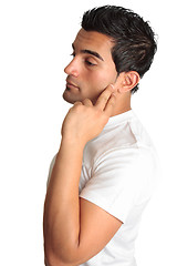 Image showing Thinking melancholy man