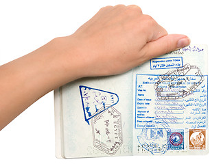 Image showing passport in a hand