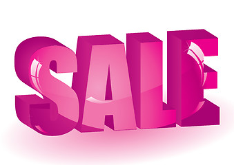 Image showing Big Pink Glossy Sale word