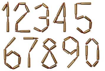 Image showing Numbers made of cartridges isolated