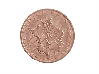 Image showing Vintage French Franc coin