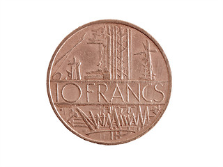 Image showing Vintage French Franc coin