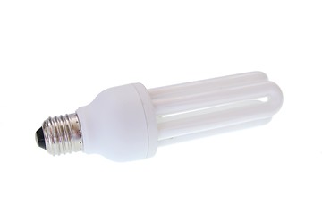 Image showing Fluorescent energy saving light bulb