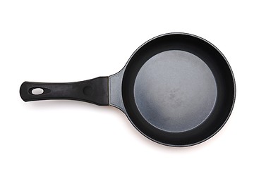 Image showing Black frying pan top view isolated