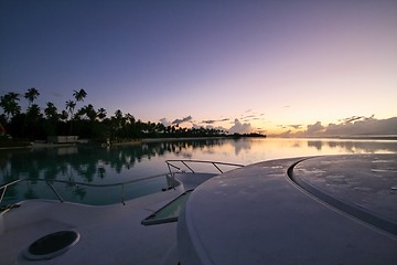 Image showing Sunrise over Moorea
