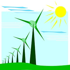 Image showing wind and solar power