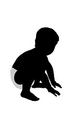 Image showing Toddler Silhouette Illustration