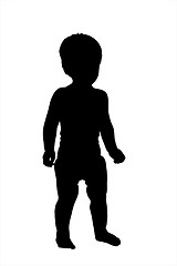 Image showing Toddler Silhouette Illustration