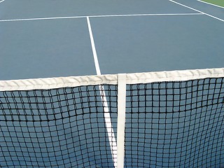 Image showing tennis net close up