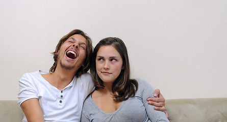 Image showing Laughing boyfriend