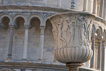 Image showing Architectural Detail of Piazza dei Miracoli, Pisa, Italy