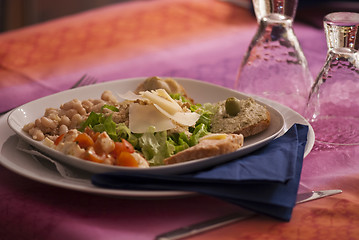 Image showing Hors d'Oeuvre on a Tuscan Table