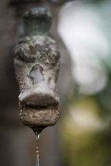Image showing Water Drop from a Fountain