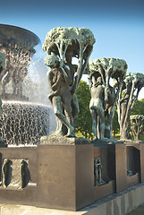 Image showing Modern Sculpture in a Park of Oslo