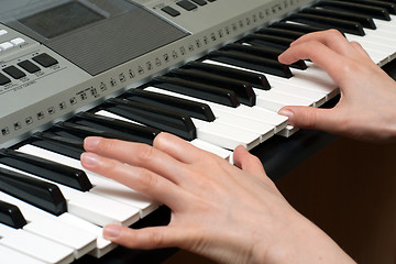 Image showing Playing piano