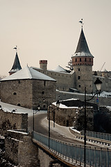 Image showing View through castle's bridge