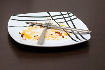 Image showing Dirty plate