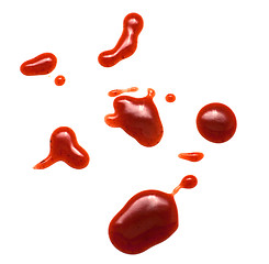 Image showing ketchup drops