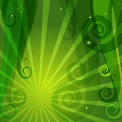 Image showing Decorative green background