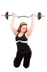 Image showing Weight lifting girl.