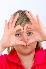 Image showing Heart hand signal