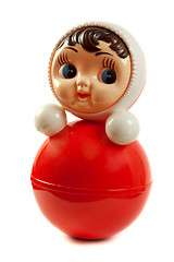 Image showing Red plastic doll insulated