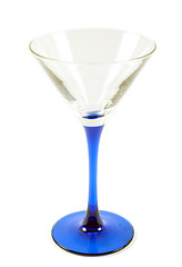 Image showing Glass for martini with blue drumstick