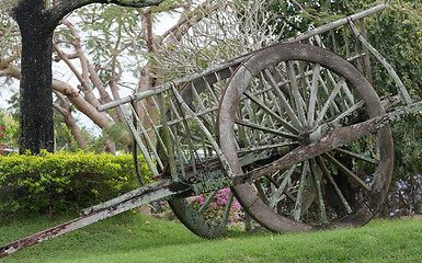 Image showing Wooden cart