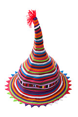 Image showing Colour hat from strips fabrics
